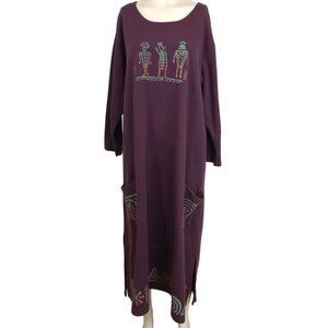 NO 1 FUNWEAR FACTORY - WOMEN'S M/L- PURPLE LONG SLEEVE CARGO PULL-OVER DRESS